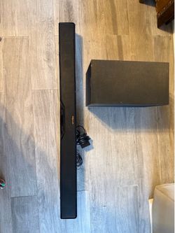 Kiplisch 48” sound bar and subwoofer