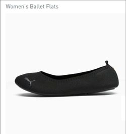 ILIANA BALLERINA WOMEN'S BALLET FLATS Size: 8.5
Color: PUMA Black-PUMA Gold
