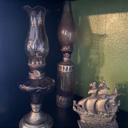 Small Antique Oil Lamps