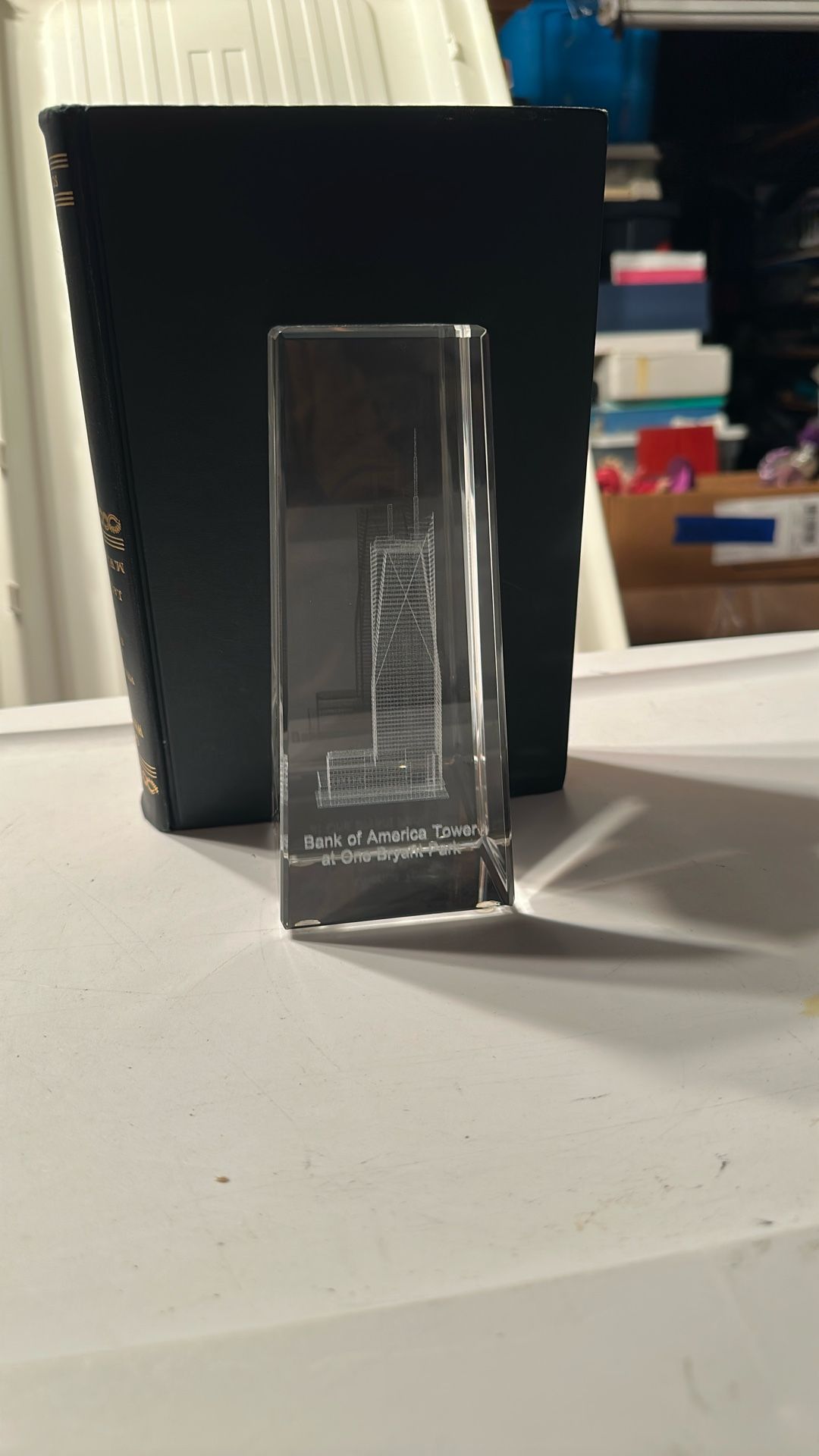 Bank of America Tower Paperweight Laser Etched Glass
