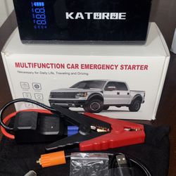 Jump Starter with Air Compressor, Jump Box 5000A Portable Jump Starter (10.0L Gas/8.0L Diesel), 12V Car Battery Jumper Starter with 150PSI Tire Pump
