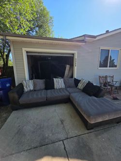 Gray & Black 2pc Sectional  - Free Local Delivery