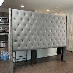 Elegant Sued King Headboard
