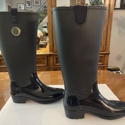 Tommy Hilfiger Karissa Rain Boots - Black - Size 8M