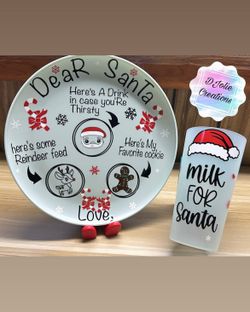 Christmas Set For Santa Cookies And Milk 