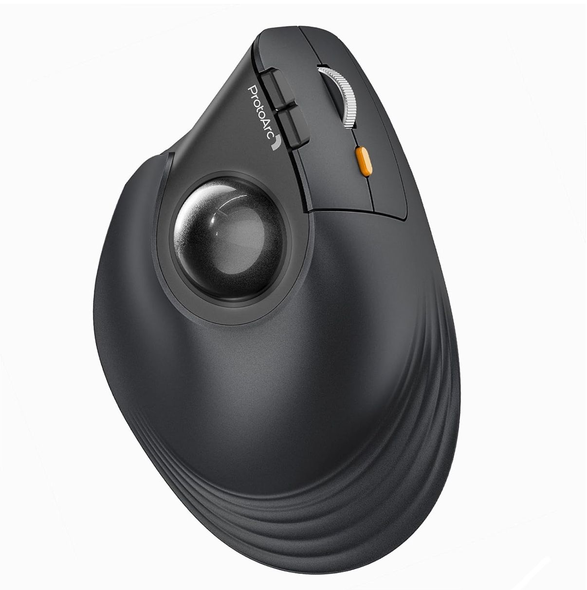 ProtoArc Vertical Wireless Trackball Mouse, EM05 NL Bluetooth Ergonomic Rollerball Mouse Rechargeable Computer Laptop Thumb Mice, 3 Device Connection,