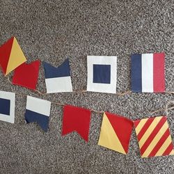 Boy Baby Shower- Nautical Signal Flags  that spell out "It's A Boy"