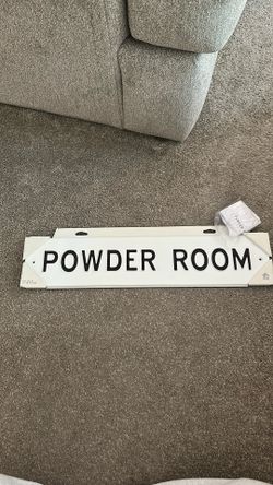 Powder Room Sign
