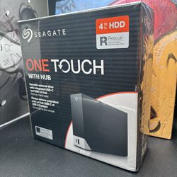 Seagate One Touch Hub 4TB External HDD USB-C USB 3.0 for Computer Workstation PC Mac
