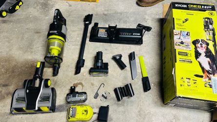 Ryobi One18 Volt Hp Brushless Stick Vacuum With 4ah Hp Battery And Charger