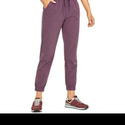 CRZ YOGA Women's Lightweight Joggers Pants - Athletic Drawstring Breathable Tape