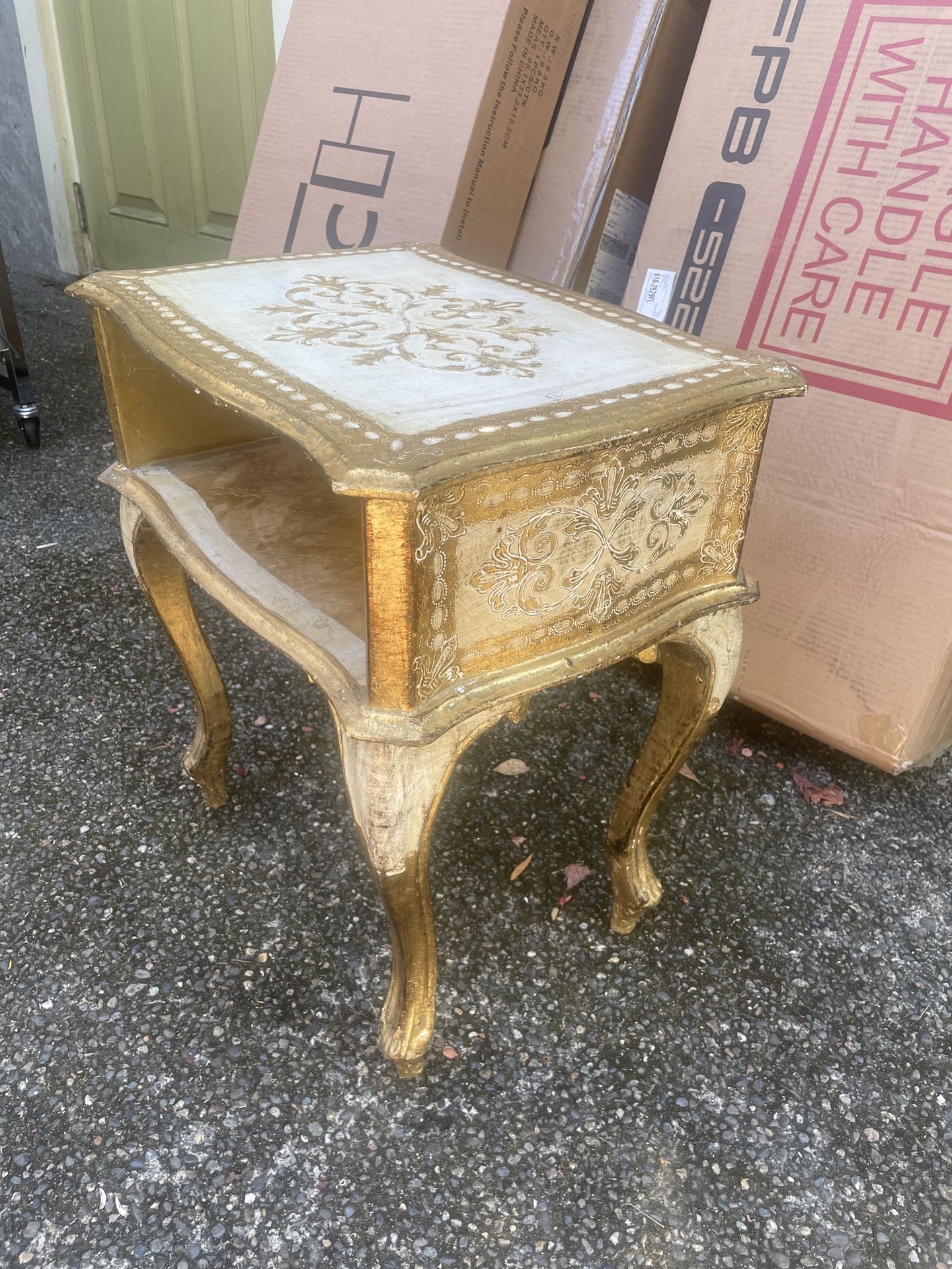 Vintage Ornate End Table