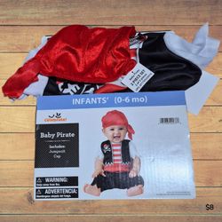 Baby Pirate Costume 0-6 Months 2-Piece Set