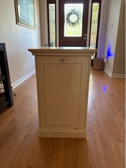White Wood Laundry Hamper