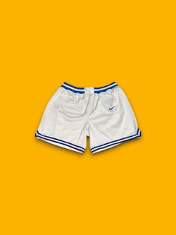 Vintage Nike sportswear white tag era athletic shorts white & blue mens XL