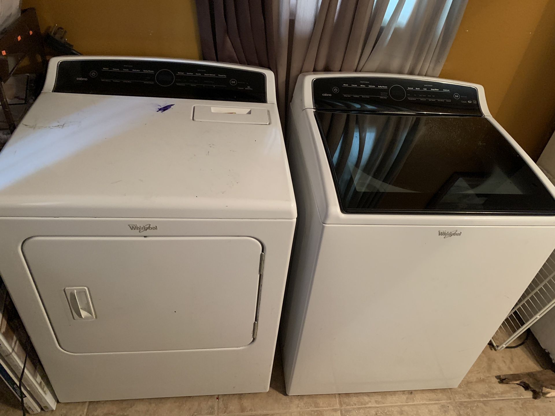 Whirlpool Cabrio washer and dryer