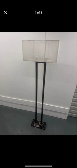 Modern tall floor lamp with rectangular shade