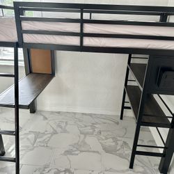 Loft Bed With Desk ( No Matress)