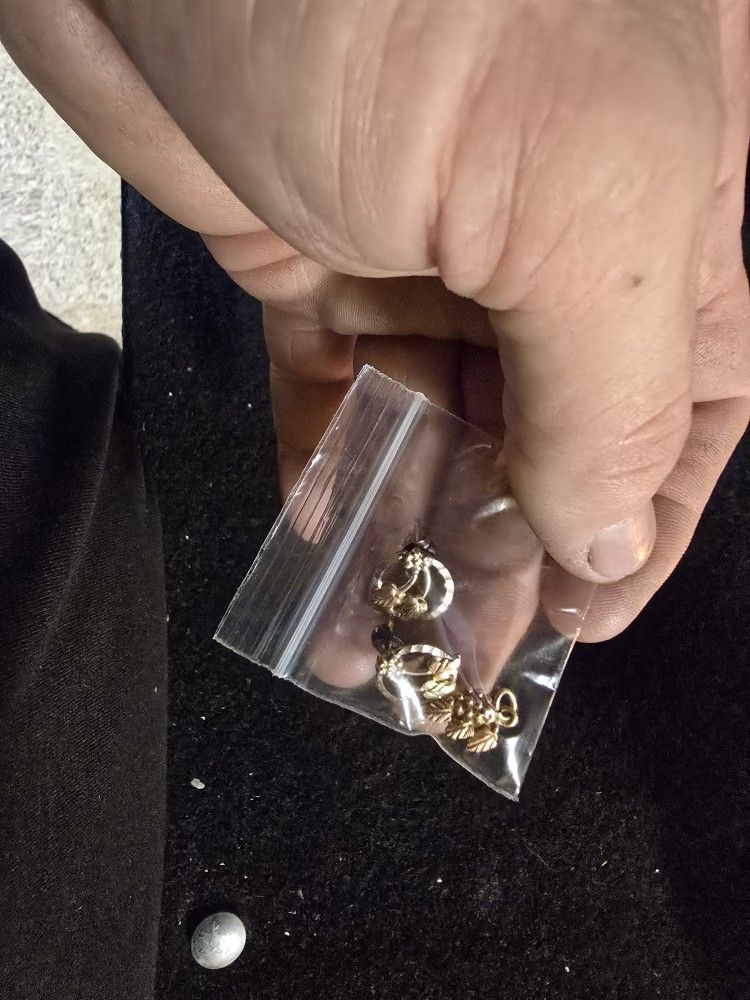 Black Hills Gold Earings And Necklace Pendant