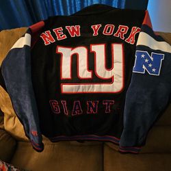 NFL NY GIANTS SUEDE/LEATHER JACKET