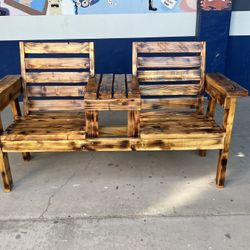 Two Seater Wooden Bench