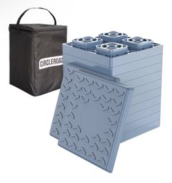CircleRoad Heavy Duty RV Leveling Blocks 12 Pack, Interlocking Design Camper Leveling Blocks with Packing Bag, Ideal for Leveling Single and Dual Whee