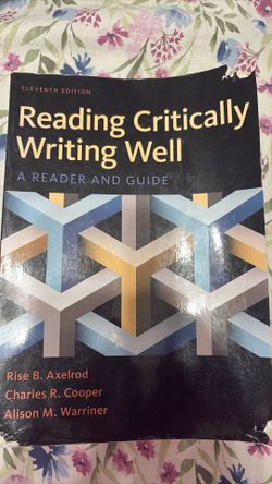 Reading Critically Writing Well