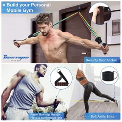 Fitness Resistance Bands Kit Home Gym Set