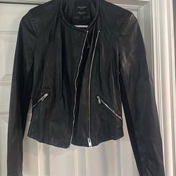 Zara trafaluc outerwear faux leather jacket