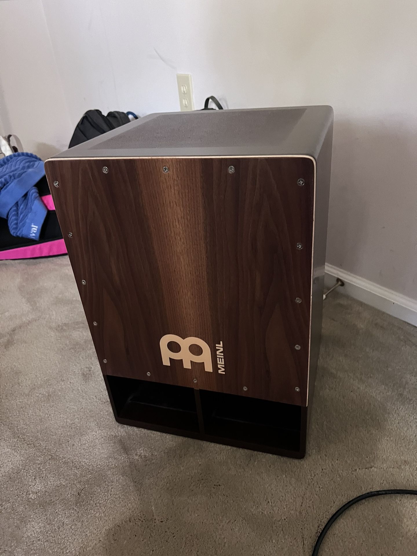 Meinl Percussion Jumbo Bass Subwoofer Cajon - Walnut - With Bag