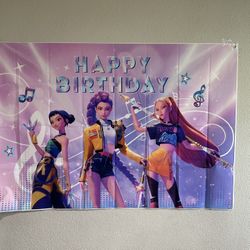 Huntrix Birthday Banner 