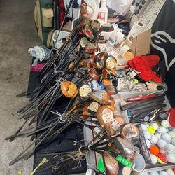 Large Collection lot of Vintage Wooden persimmon drivers woods and Golf Clubs!