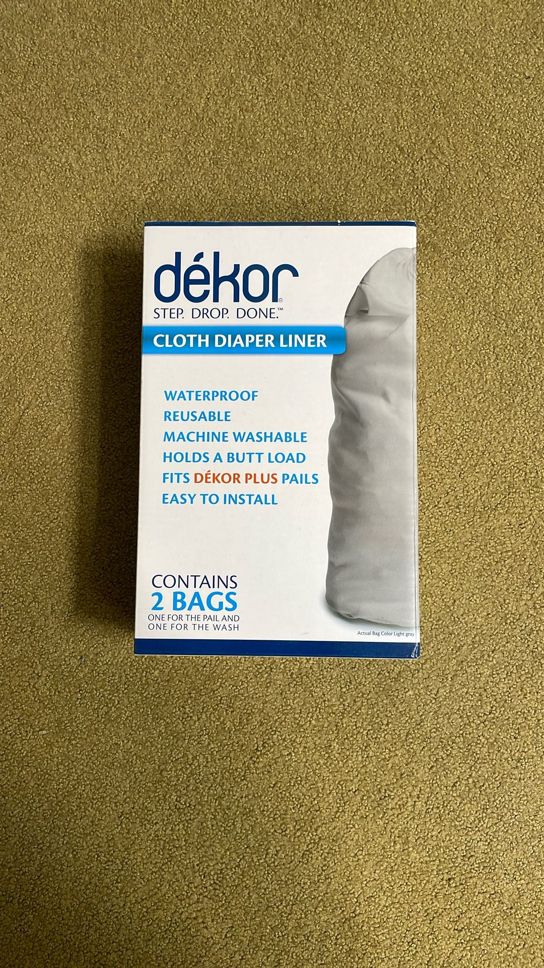 Dekor Cloth Diaper Liner For Dekor Plus Pails (2 Pack) - New Open Unused In Box