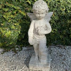 Vintage Cement Garden Statue (originally purchased from 1930’s estate) One Of A Kind!