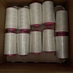 50 Spools Ivory Thread Serger Overlocker Quilting All Purpose Thread 40/2 120g High Quality Sealed Brand new Sewing Machine Threads 