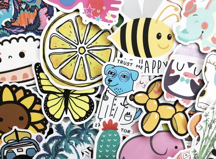 50 Cute Mixed Sticker Lot Set Fun Pack Decoration Laptop Phone Truck Decals