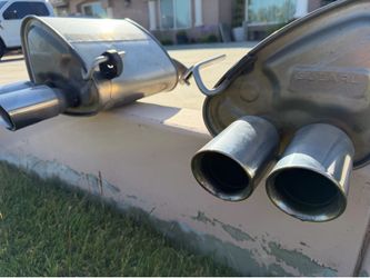 OEM stock exhaust with the mid-pipe from a 2017 Subaru WRX