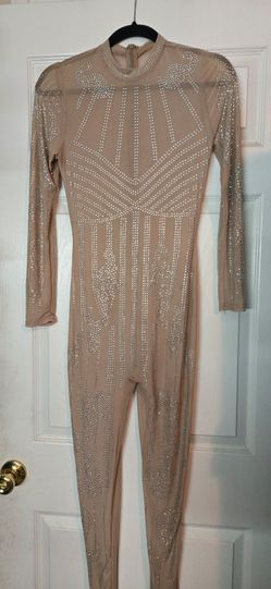 Rhinestone long sleeve outfit