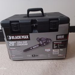 New 20in 50cc Black Max Gas Chainsaw 