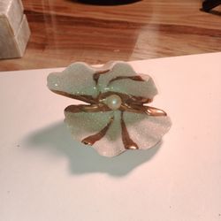 Genuine Italian Made Pearl In Oyster With Gold By Capadimonte Collectible