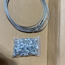 Garage Door Wire Rope (for 7' Height Doors) and screws