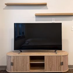 LG Smart WebOS Smart TV + TV Stand + Floating Shelves