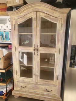 Light Pink Wood Cabinet