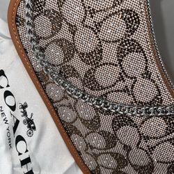 COACH Swinger Bag 20 With Chain In Crystal Signature Jacquard