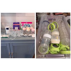Spectra - 9 Plus Portable Electric Breast Pump And Bottles etc