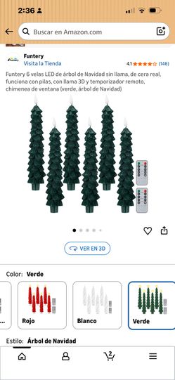 cera real, funciona con pilas, con llama 3D y