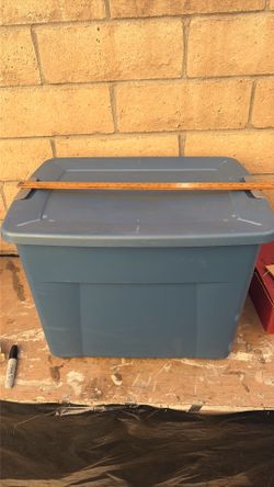 Blue storage bin