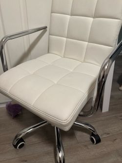 Corner table and chair.