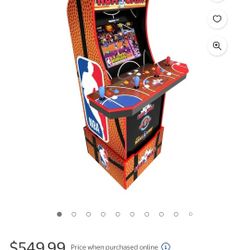 Arcade 1UP, NBA Jam Arcade w/ riser and light up marquee