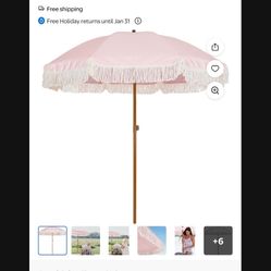 Pink Patio Umbrella 